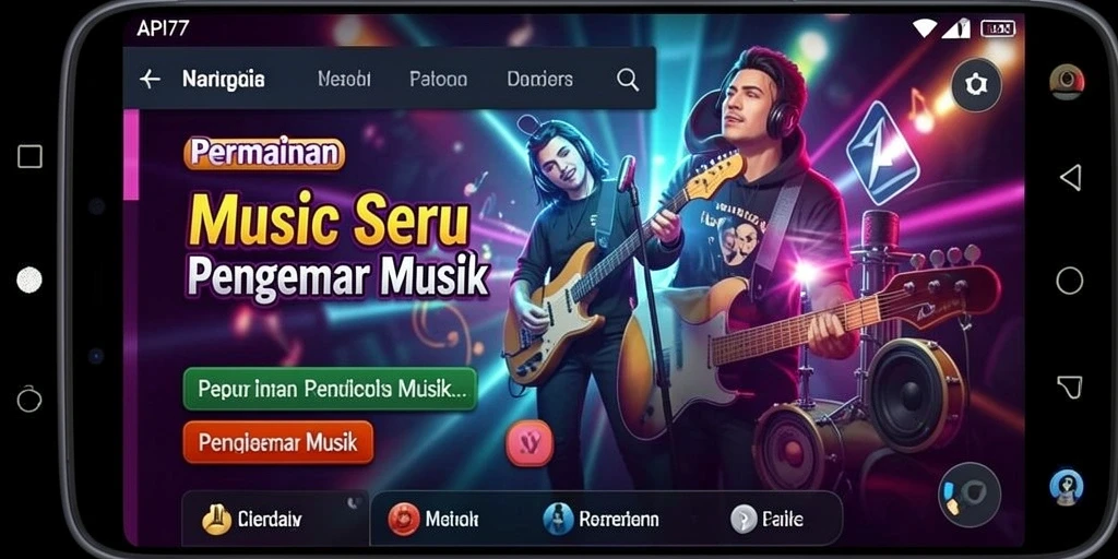 Tampilan gameplay API77 yang menarik dengan berbagai lagu.