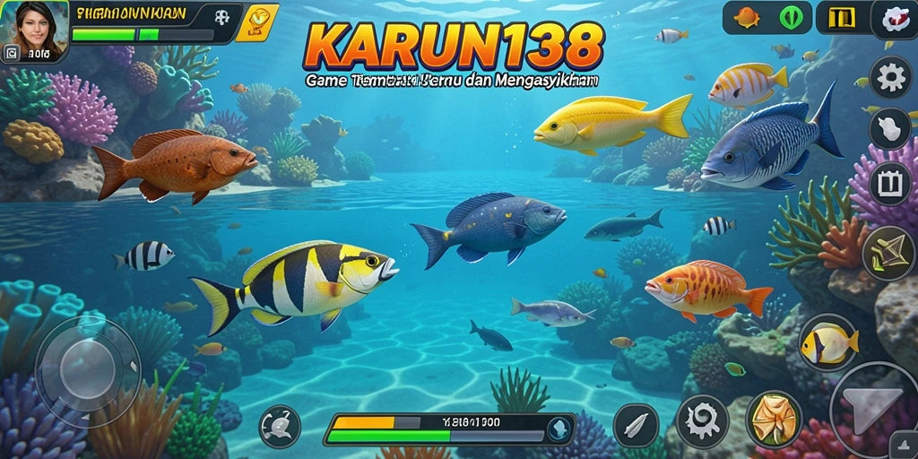Tampilan gameplay menembak ikan yang seru dan mendebarkan.