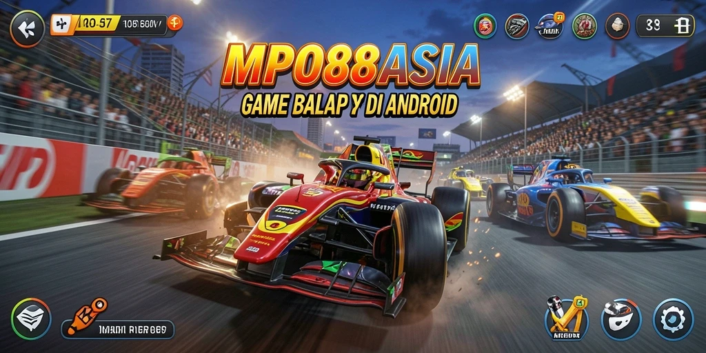 Screenshot menampilkan aksi balap mendebarkan di MPO88ASIA.