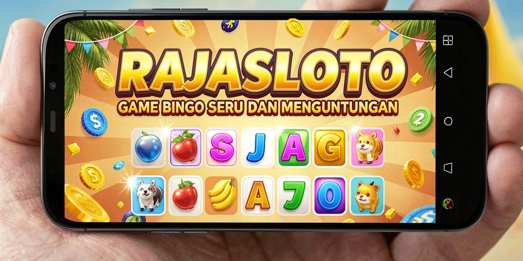 Tampilan menarik RAJASLOTO dengan aksi gameplay Bingo yang seru.
