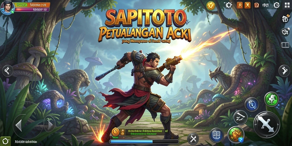 Gameplay seru di SAPITOTO saat melawan monster.