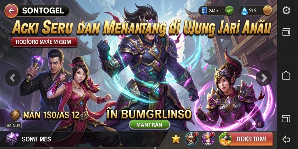Tampilan seru gameplay SONTOGEL dengan aksi yang mendebarkan.