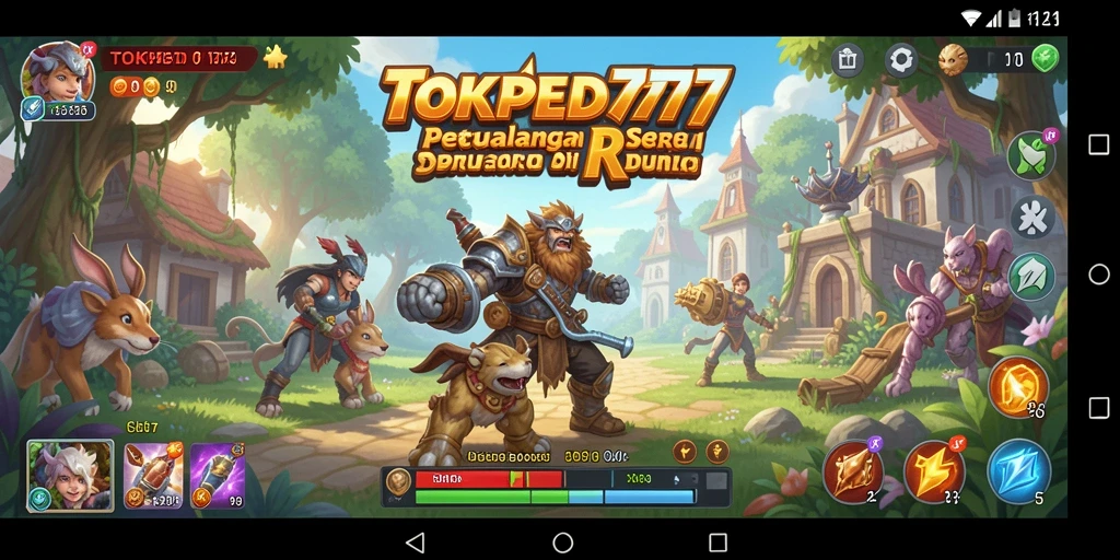 Tampilan gameplay RPG yang epik dari TOKPED777.