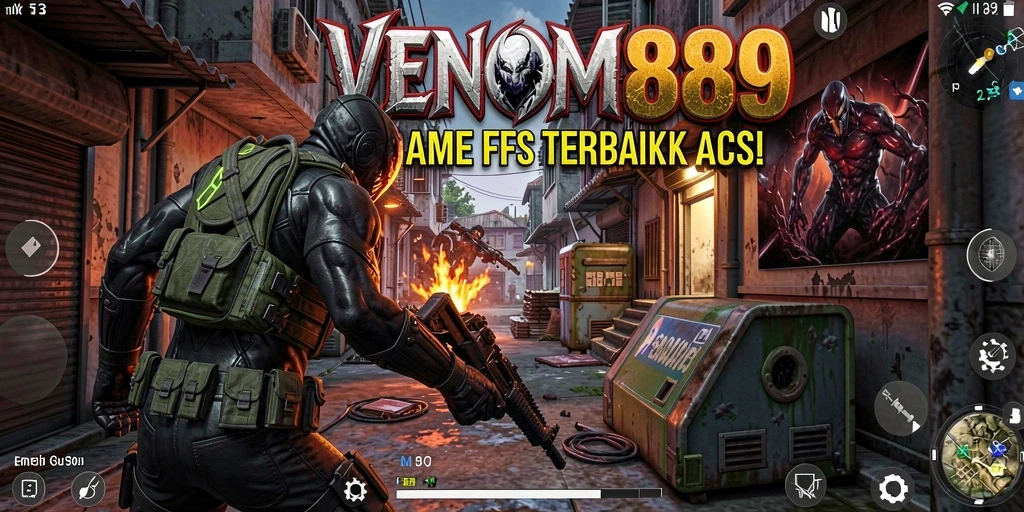 Tampilan gameplay yang intens dalam pertempuran FPS.